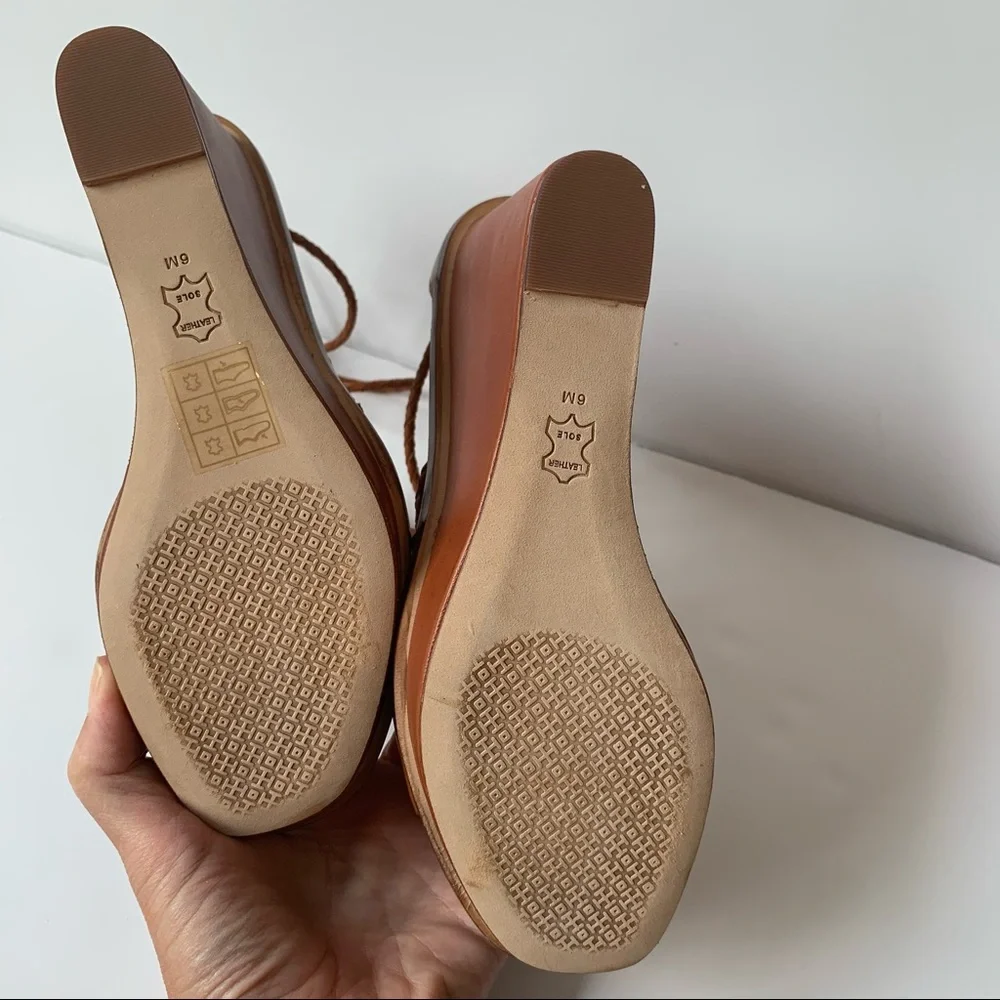 New without box Tory Burch Miller braided wedge sandals - Picture 5 of 8